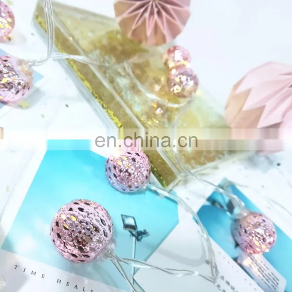 2020 Hot Sale Christmas Decoration Iron Led Fairy Morocco Ball Light Decor For Home Bedroom Indoor Strip Holiday Lighting photo-4