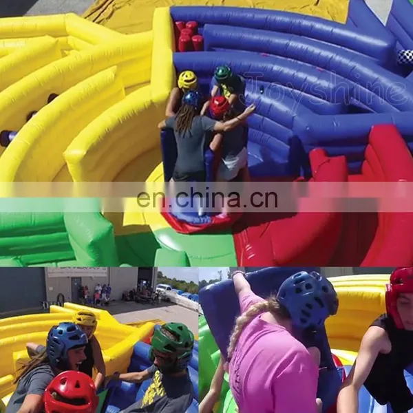 Team Building Games Inflatable Dizzy X Interactive Obstacles Wipeout Game For Sale photo-3