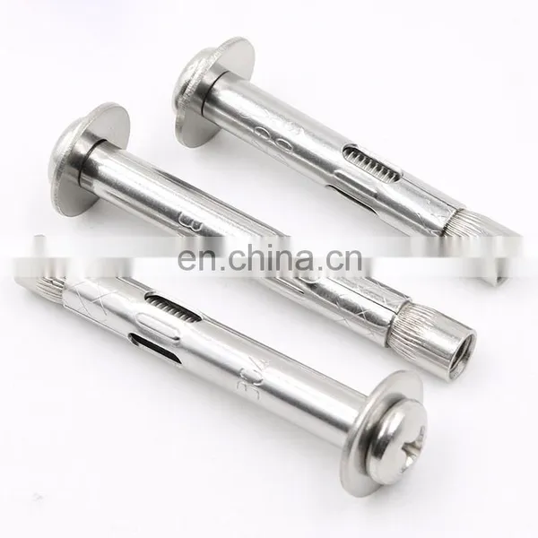Fastener Hardware Sleeve Anchor Bolt Type Hex Head Sleeve Anchor With Hex Nut and Washer Stainless photo-2