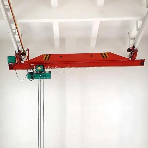 2T Span 12m Suspended Single Girder Eot Crane Remote Control Single Speed,Electric Hoist Suspension Crane photo-2