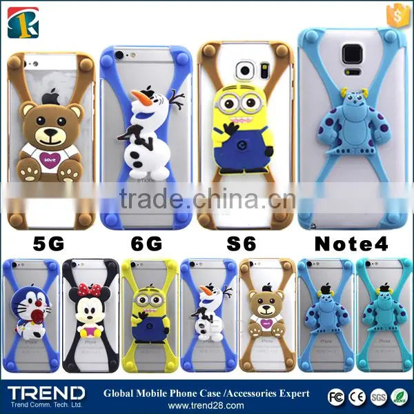 Fit for 1~5 Inches Bear Yellow Monster Universal Silicon Bumper Case for Iphone 6 Quality Choice photo-6
