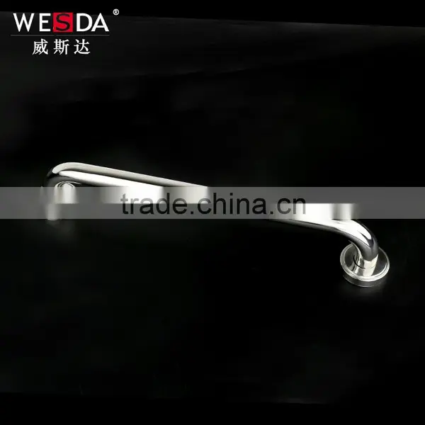 WESDA Ground and Wall Mounted Polished Stainless Steel Bathroom Handicap Grab Bars for Disabled Quality Choice photo-2