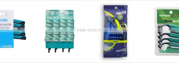 D227L Rubber Handle Twin Blade Shaving Disposable Razor photo-6