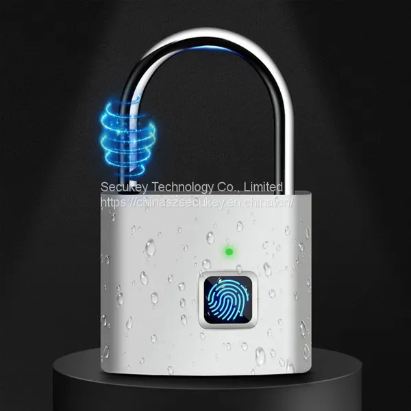 Secukey Fingerprint Padlock IP62 Waterproof Smart Digital Zinc Alloy Fingerprint Lock Keyless Intelligent Door Lock photo-5