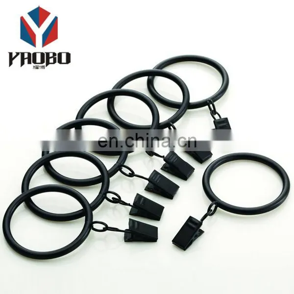 China Wholesale Curtain Rod Accessories Metal Drapery Hooks Window Shower Curtain Rings Hanging Clips photo-4