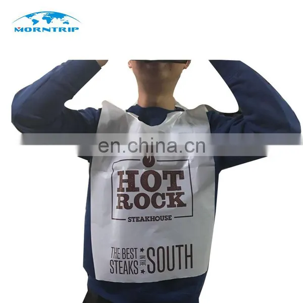 Customized Disposable Restaurant Plastic Bib for Adults photo-3