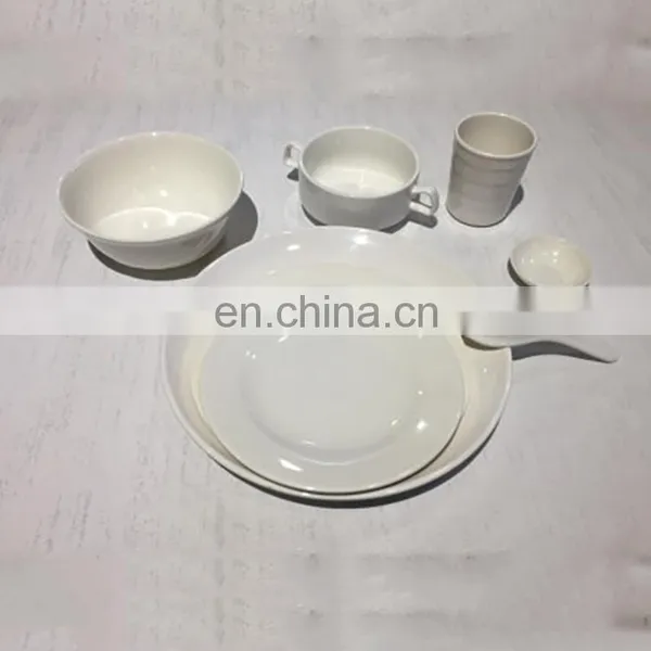 Restaurant Hotel Supply Unbreakable Super Ware Ceramic Like Melamine Dinner Set