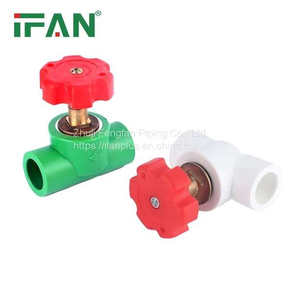 IFAN Plumbing Plastic PPR Pipe Fitting PPR Stop Valve With Red Handle photo-4