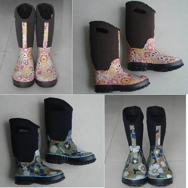 Hi-Q Neoprene Rain Boots,Cheap Lady Neoprene Boots, Neoprene Ladies Boots,Female Neoprene Shoes,Women Neoprene Boots photo-5