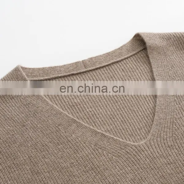 Women's Loose Knit V Neck Cashmere Sleeveless Sweater Vest New Spring Autumn Collection 100% Cashmere Casual Style Front Logo photo-3