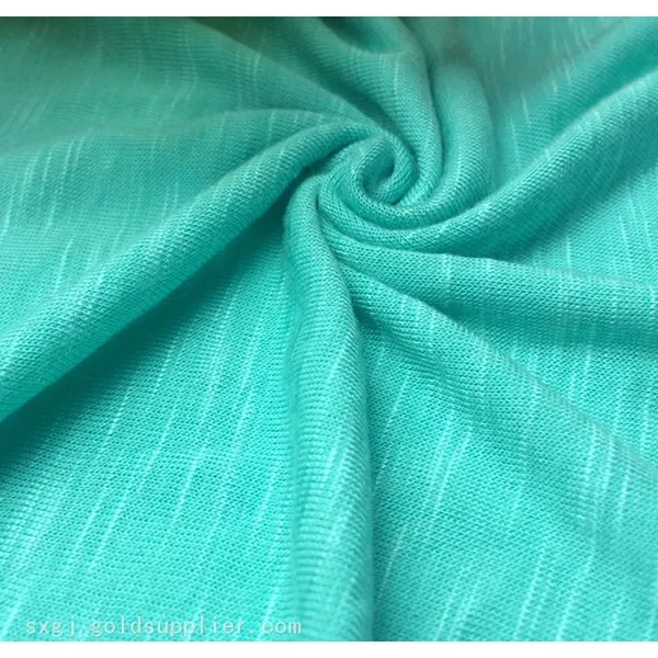 Premium Cotton Slub Single Jersey Knitted Fabric - Natural Textured Feel With Vibrant Color Options at Factory Direct Pricing