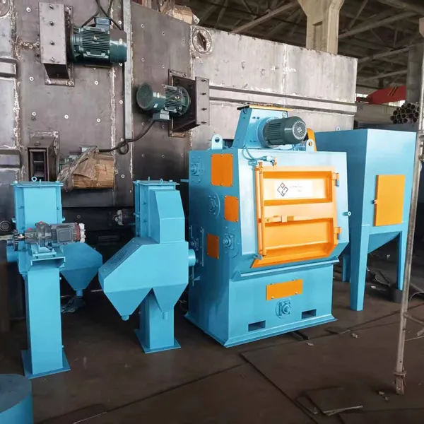 Tumble Belt Shot Blasting Machine to India / Q326 / 200kg / Crawler Type / Rubber Belt photo-3