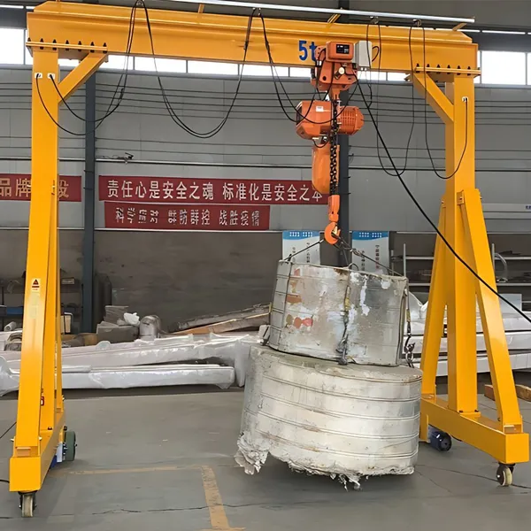 Portable 3 Ton Small Gantry Crane 5 Ton 10 Ton With Electric Mobile Mini Gantry Cranes for Cargo Workshop Warehouse photo-3