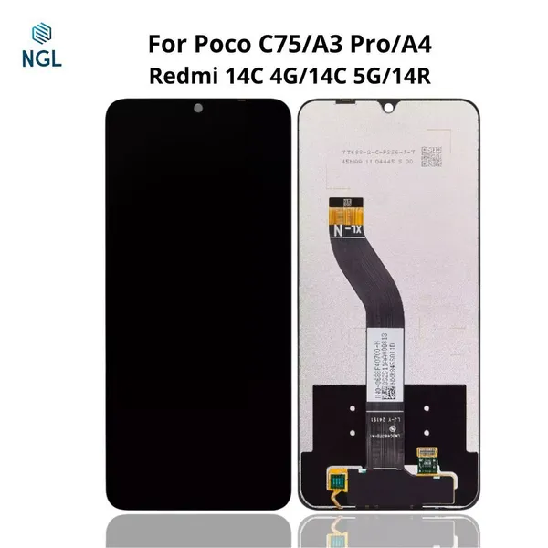 Для Redmi Poco C75/A3 Pro/A4Redmi 14C 4G/14C 5G/14R Дисплей LCD, сенсорный экран, заменяемый модуль цифрового преобразователя