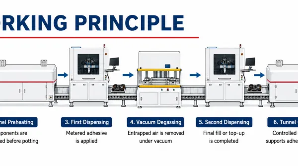 AB Components Glue Potting Dispensing Line With Reflow Oven Furnance for pu ,epoxies , Silicones photo-2