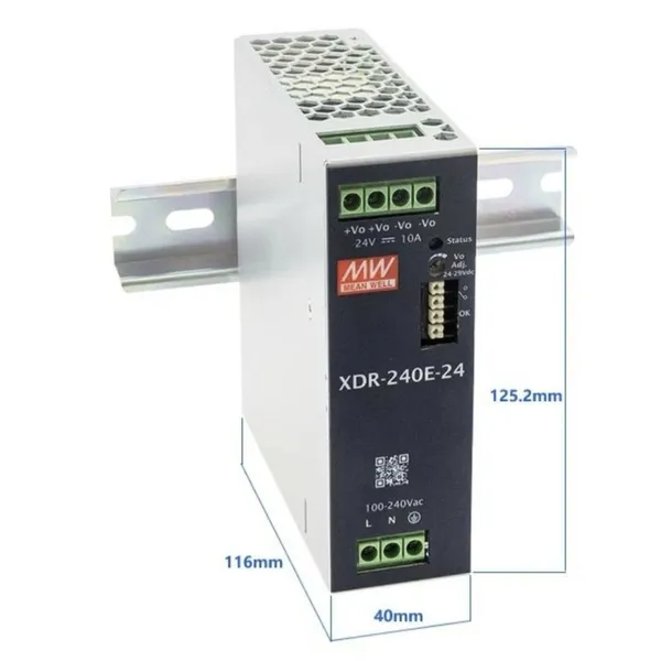 XDR-240E-24 Global International Certifications for Multiple Fields Meanwell