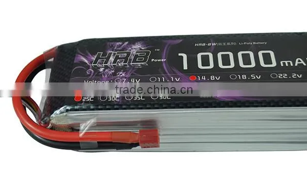 HRB 4S 14.8V 10000mah 25C Rechargable Battery Lipo for RC Helicopter Car Pack photo-5