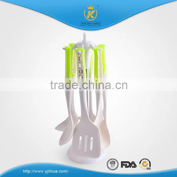 KITCHEN KING 7 Pcs Nylon Utensils Set With Plastick Holder FDA/LFGB Quality