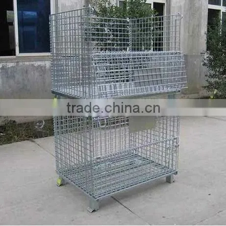 Galvanized Foldable Wire Container in Store photo-4