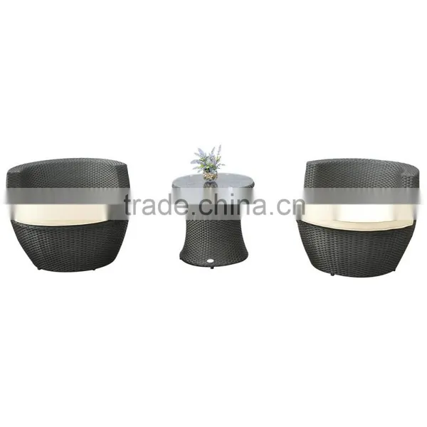 Outdoor Living Modern Garden Constitute Coffee Rattan Table Chair Set photo-4