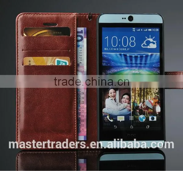 Free Shipping Original Fashion 64 Grain Stand Holder Wallet Flip PU Leather Case For HTC 826 MT-3170 photo-2