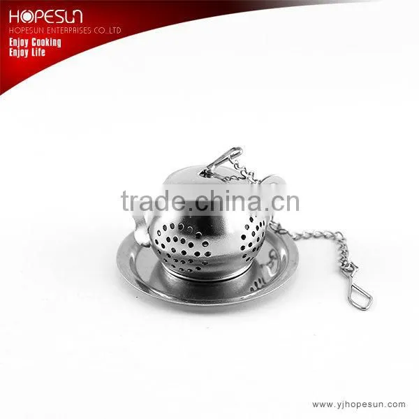 Novelty Teapot Shaped Stainless Steel Tea Strainer in 119th Canton Fair Quality Choice photo-3