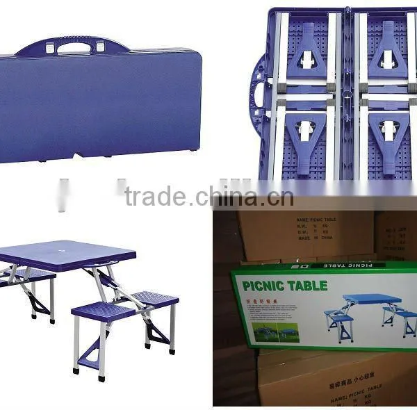 4 Seats Plastic Folding Picnic Table photo-4