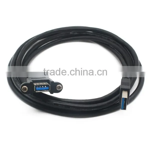 USB3.0 AM to AF 2m Extention Cable With Plug Locking Screws Male to Female photo-4