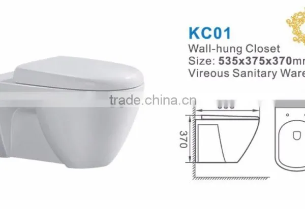 Sanitary Ware One-piece Wall-hung Toilet Seat for Bedroom photo-2