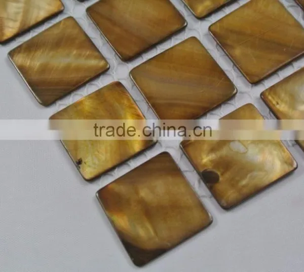 Colored Bronze River Shell Mosaic Tile, Backsplash Tile photo-5