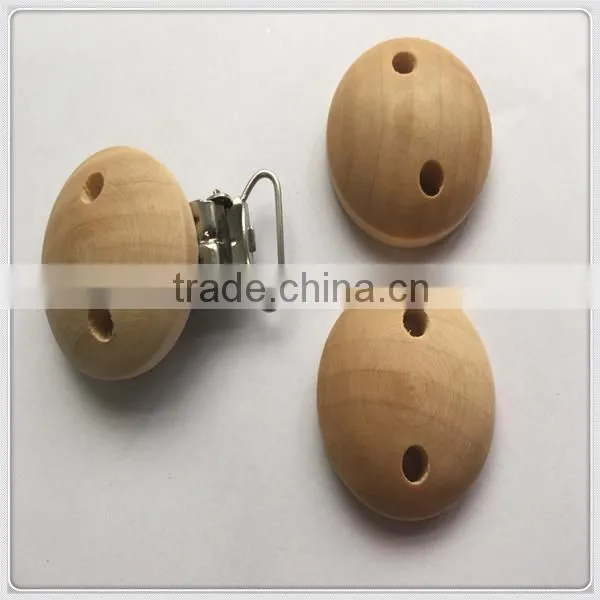 Wooden Baby Pacifier Clip With Holder photo-2