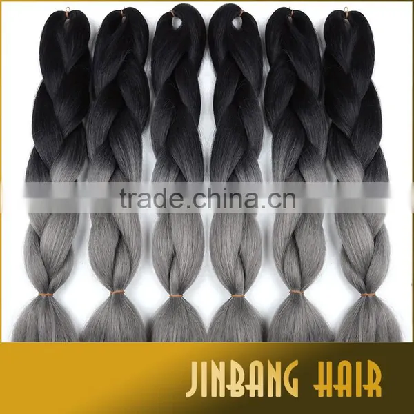 New Premium Hot Selling Best Quality 100g 24inch High Temperature Synthetic Ombre Jumbo Braid photo-4