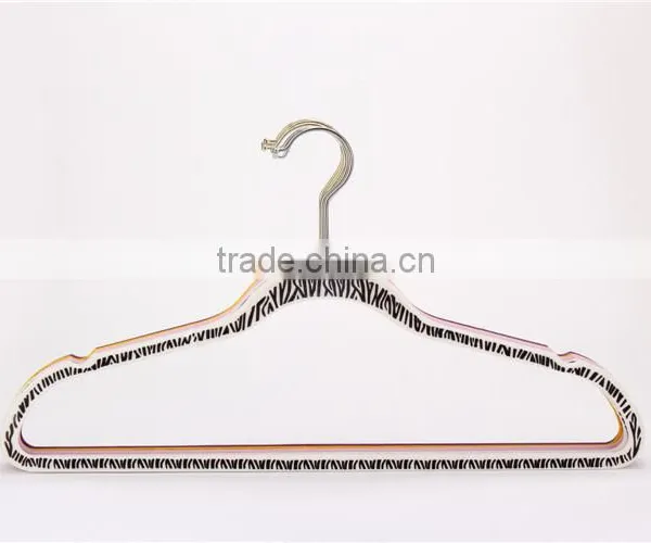 Thin Velvet Plastic Hanger With Logo