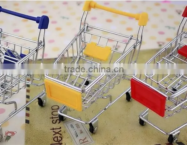 Mini Shopping Cart Trolley Supermarket Shopping Cart Model Metal Crafts Shopping Cart photo-3