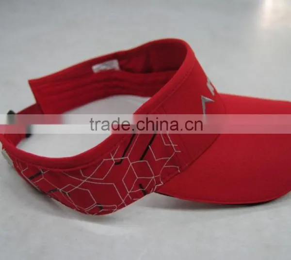 Fashion Red Custom Embroidery Sun Visors Wholesale photo-3