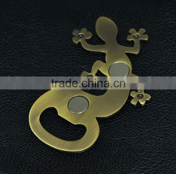 Structural Disabilities Antique Bronze Animal Metal Fridge Magnet Bottle Opener (gecko) photo-2