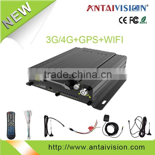 HDD Mobile DVR With CMS Software G-SENSOR 4CH Mobile DVR for Bus