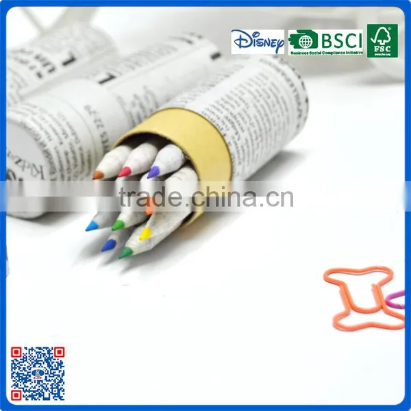 New Fashion Mini Promotional Personalised Art Coloring Pencil Set in Recycled Paper Tube photo-4