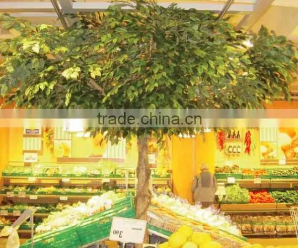 Supermarket Decor Real Wood Trunk Artificial Tree