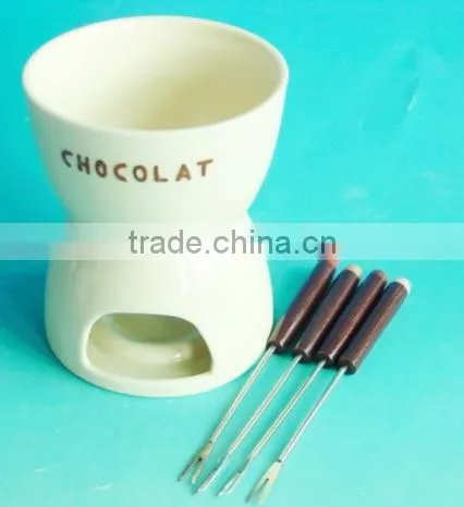 Ceramic Fondue Set ,chocolate Fondue Set