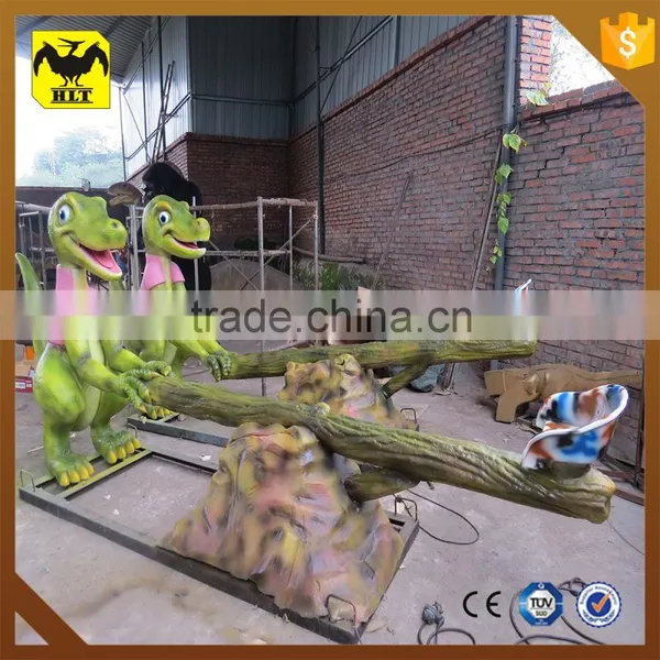 HLT Animatronic Cartoon Dinosaur Seesaw for Playground photo-2