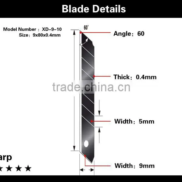 9mm Snap Off Blade Plastic Handle Art Stationery Cutter photo-6