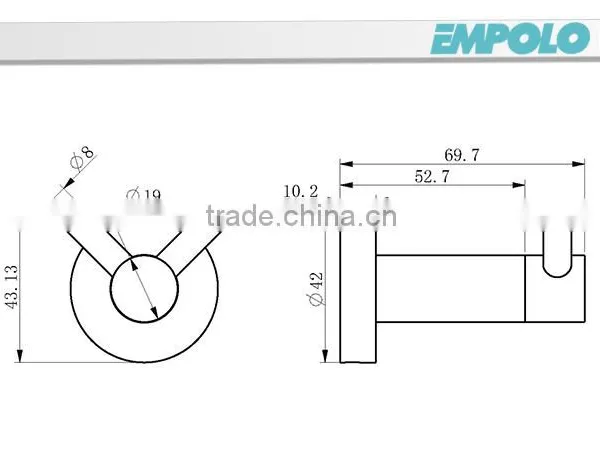 Wall Mounted Decorative Double Coat Hanger Hooks 93904B photo-3