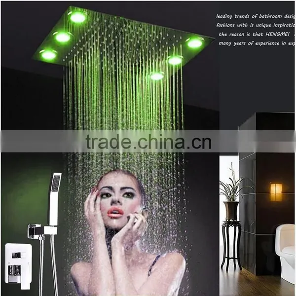 Embed Ceiling Bath Shower 2 in 1 Multiple Color Remote Control Electric Shower Set With Led Light Bathroom Shower Set photo-4