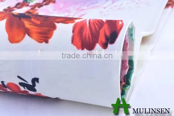 Mulinsen Textile Fashion Floral Pattern Fabric Polyester Satin Clothes photo-2