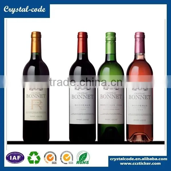 Print Paper Manufacturers Adhesive Wine Label Paper Plastic Wine Bottle Label photo-2