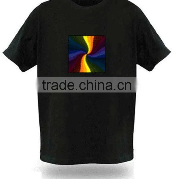 Electroluminescent /long Lifetime Sound Activated el T-shirt With Different Designs photo-4