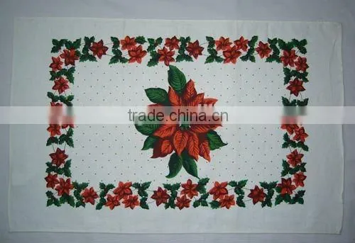 100% Cotton 3 PCS Kitchen Set Oven Mitt Pot Holder & Dish Towel Beautiful Flowers Printed TOWEL photo-2