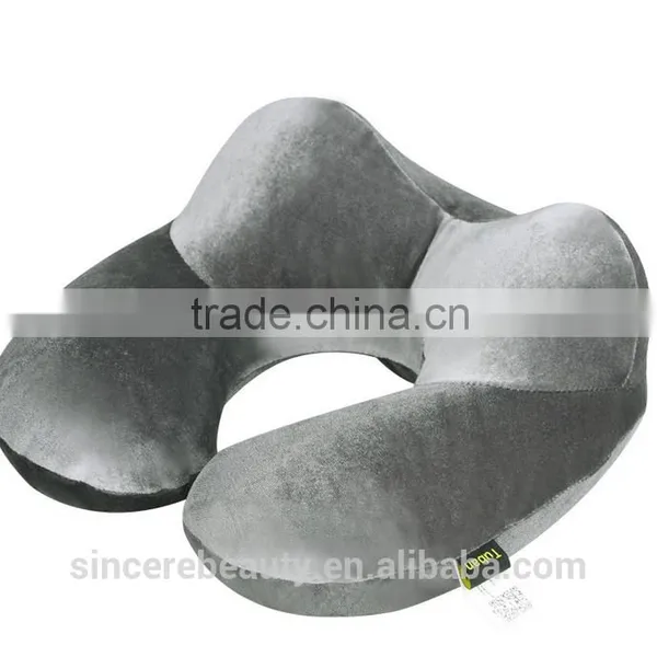 U-shape White Goose Down Portable Inflatable Travel Pillow photo-3