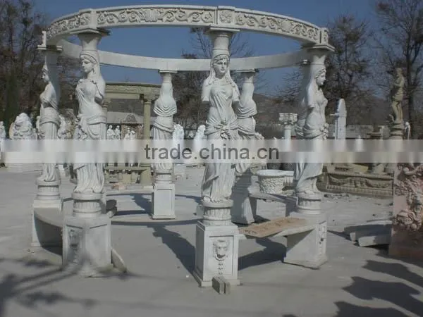 China Competitive Price Natural Stone Angle Wings Pavilion Design for Landscape photo-5